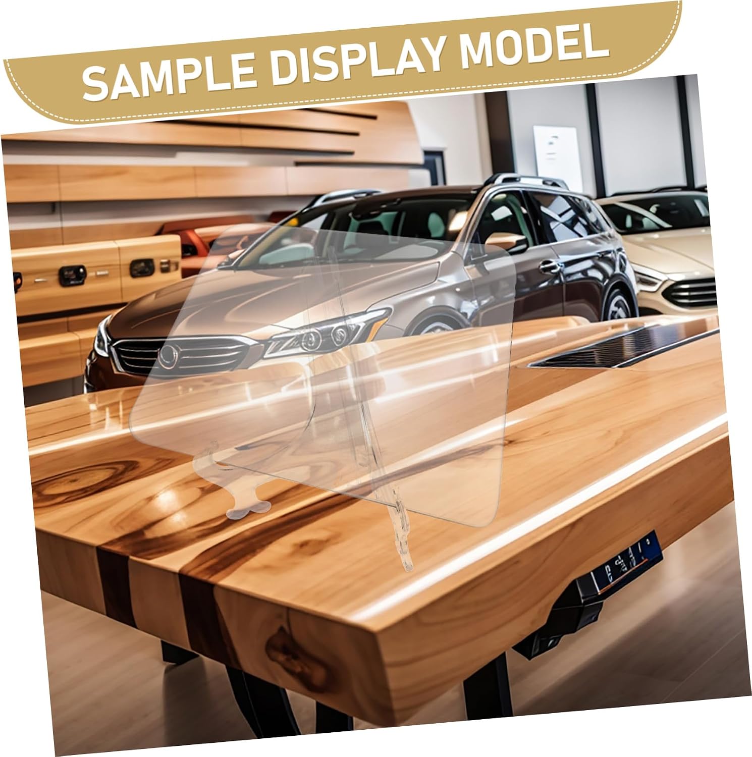 Zerodeko Car Windshield Sample Display Windscreen Model Fixing Stand Auto Display Model Holder High Transparency Glass