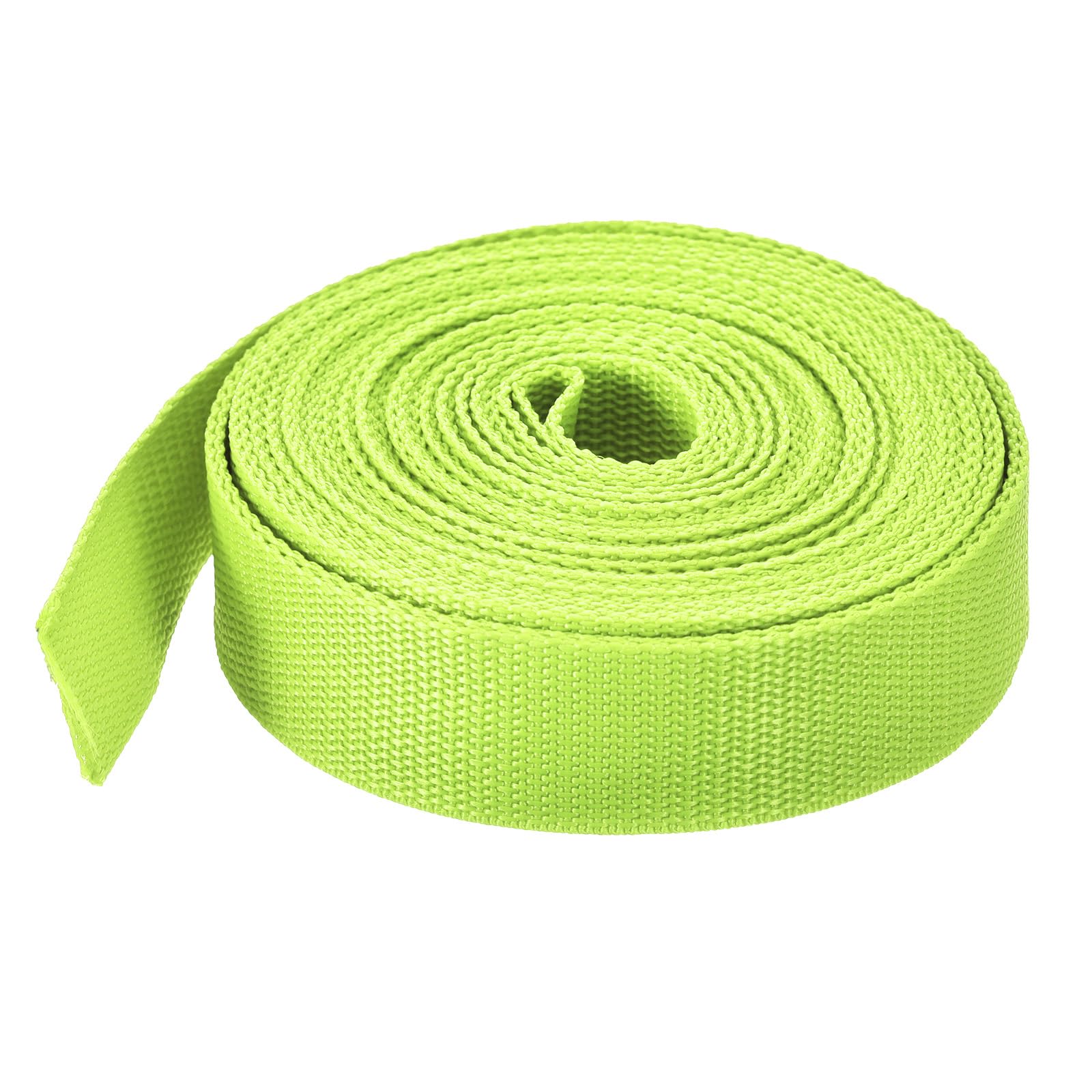 MECCANIXITY Lightweight Polypropylene Webbing Strap 1.5" 10 Yard Backpack Strapping Band Lime Green for Outdoor Luggage Cargo Straps