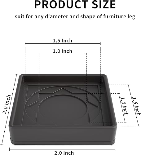 Miniatura 15 de Posavasos para muebles, 8 unidades, 2 pulgadas, almohadillas antideslizantes para muebles, suelos de madera dura, patas de goma para muebles