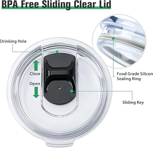 Miniatura 5 de BEIDIOM DUIERA - Taza de café de viaje de 12 onzas, vaso aislado de acero inoxidable Protable para agua con tapa y asa, taza de café pequeña, para