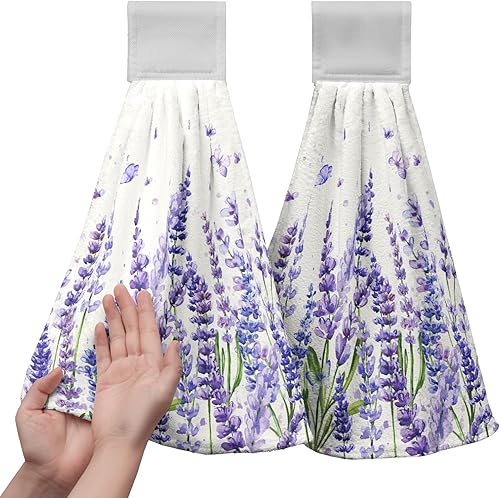 Miniatura 51 de America Stars - Juego de 2 toallas de cocina azules con lazo para colgar, patrióticas para colgar el 4 de julio, juego de 2 toallas de mano