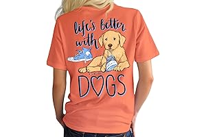 Life is Good Crusher Tee - "Life is Better with Dogs" for Women