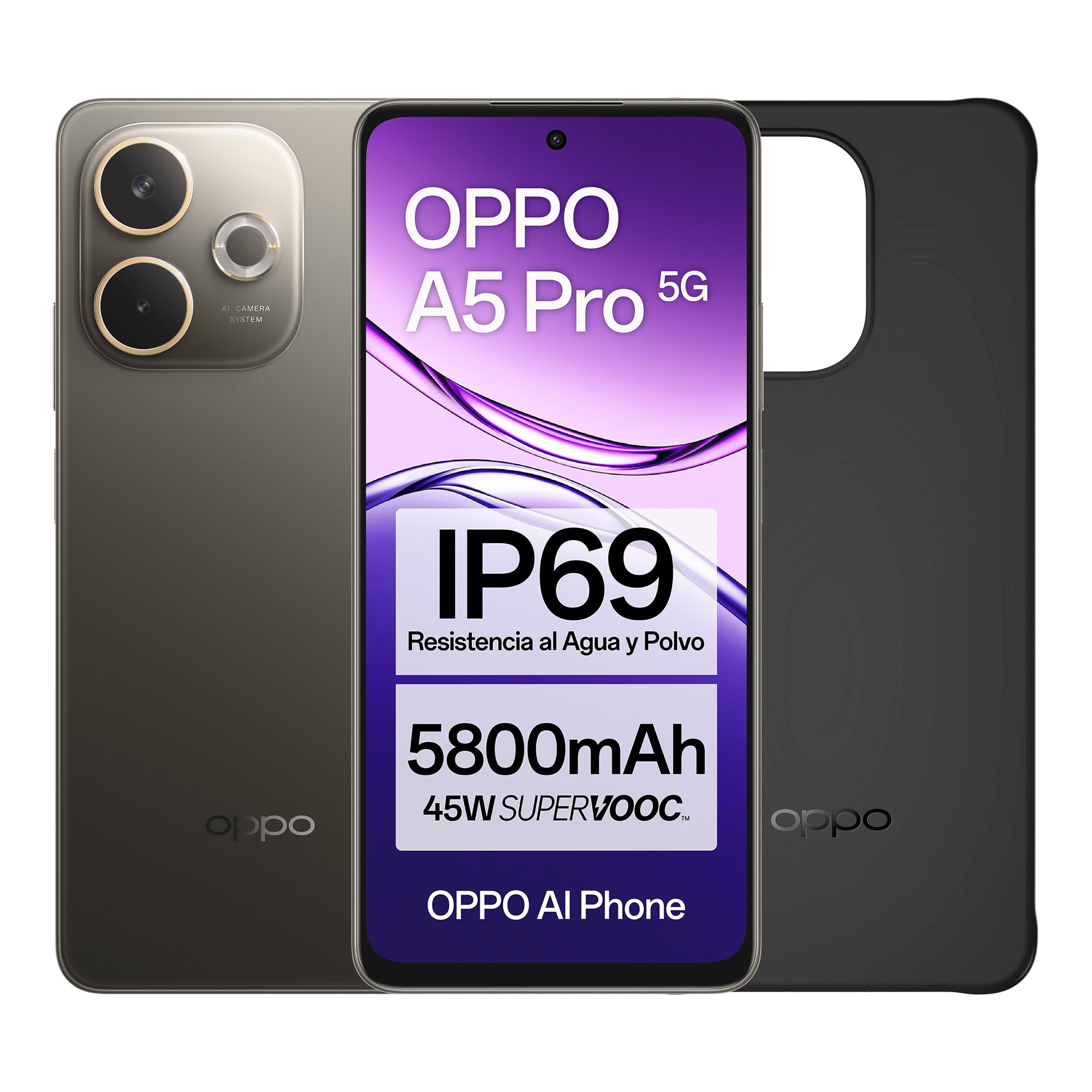 OPPO A5 Pro 5G - Smartphone Libre con IA, 8GB RAM + 256GB