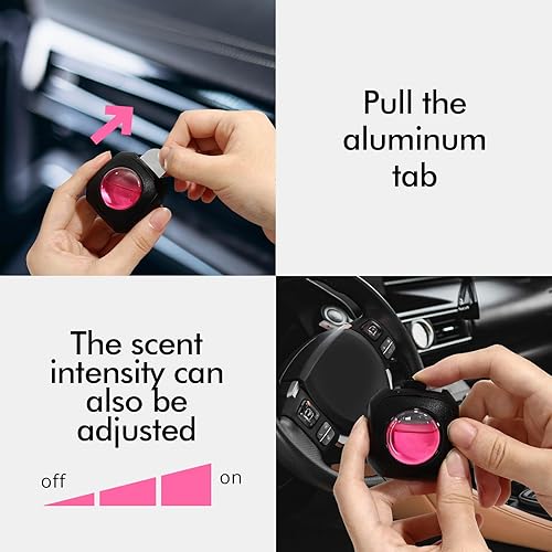 Miniatura 4 de Ambientadores de automóvil, bayas de melocotón, paquete de 6, 0.16 onzas líquidas cada uno, clips de ventilación para ambientador de automóvil,