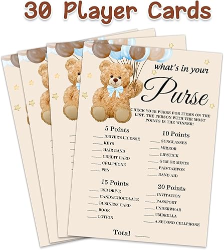 Miniatura 8 de Tarjetas de juego para baby shower, temática de oso que conoce a mamá, la mejor tarjeta de juego para fiesta de baby shower, divertidas y fáciles de