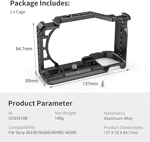 Miniatura 6 de SMALLRIG Cámara A6400 A6100 jaula para cámara Sony A6400 A6100 - CCS2310