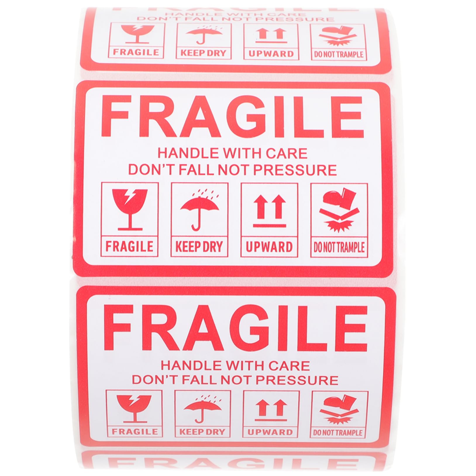 Gogogmee Fragile Moving Stickers Roll Warning Label Sticker Shipping Boxes Sealing Tape Removable Adhesive Fragile Product Labels