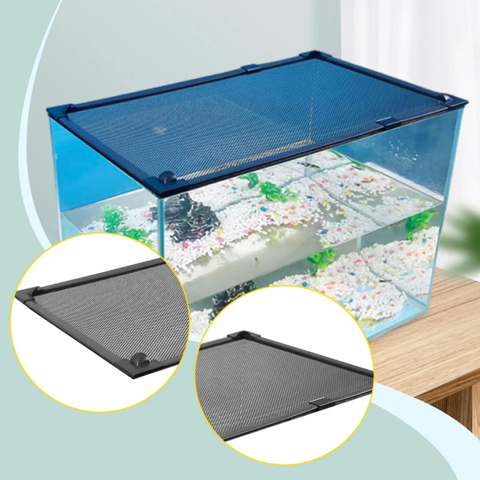 Coperchio Acquario Schermo a rete con copertura in for acquario regolabile