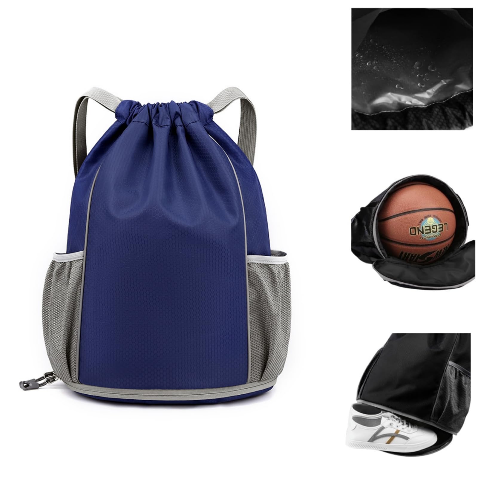 BLIRITELDrawstring Backpack Sports Gym Bag,Soccer Backpack,Waterproof Soccer Bag for Men Women,String Basketball Backpack