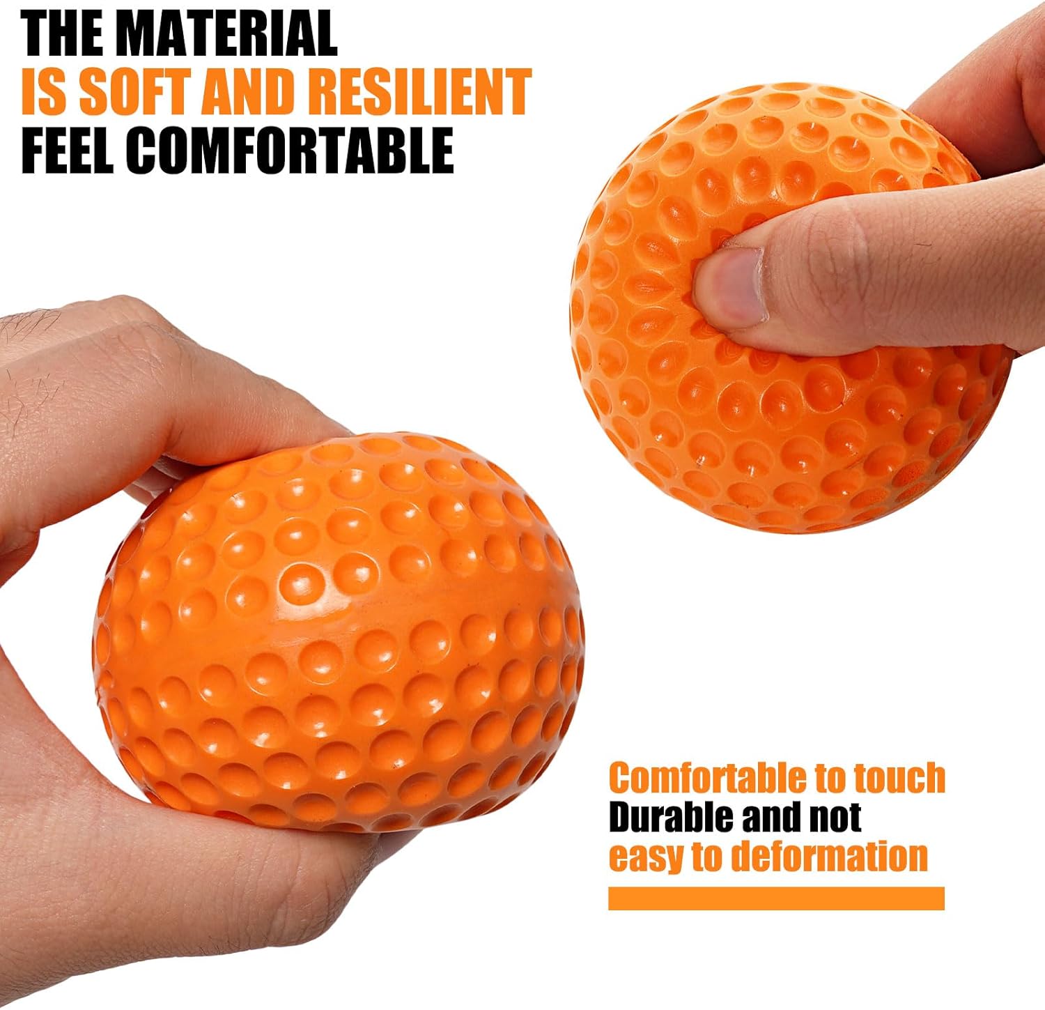 Baseballs 12 Pack Dimpled Baseballs, 9-Inch Pitching Machine Balls for Hand-Eye Coordination, Hitting and Fielding Practice