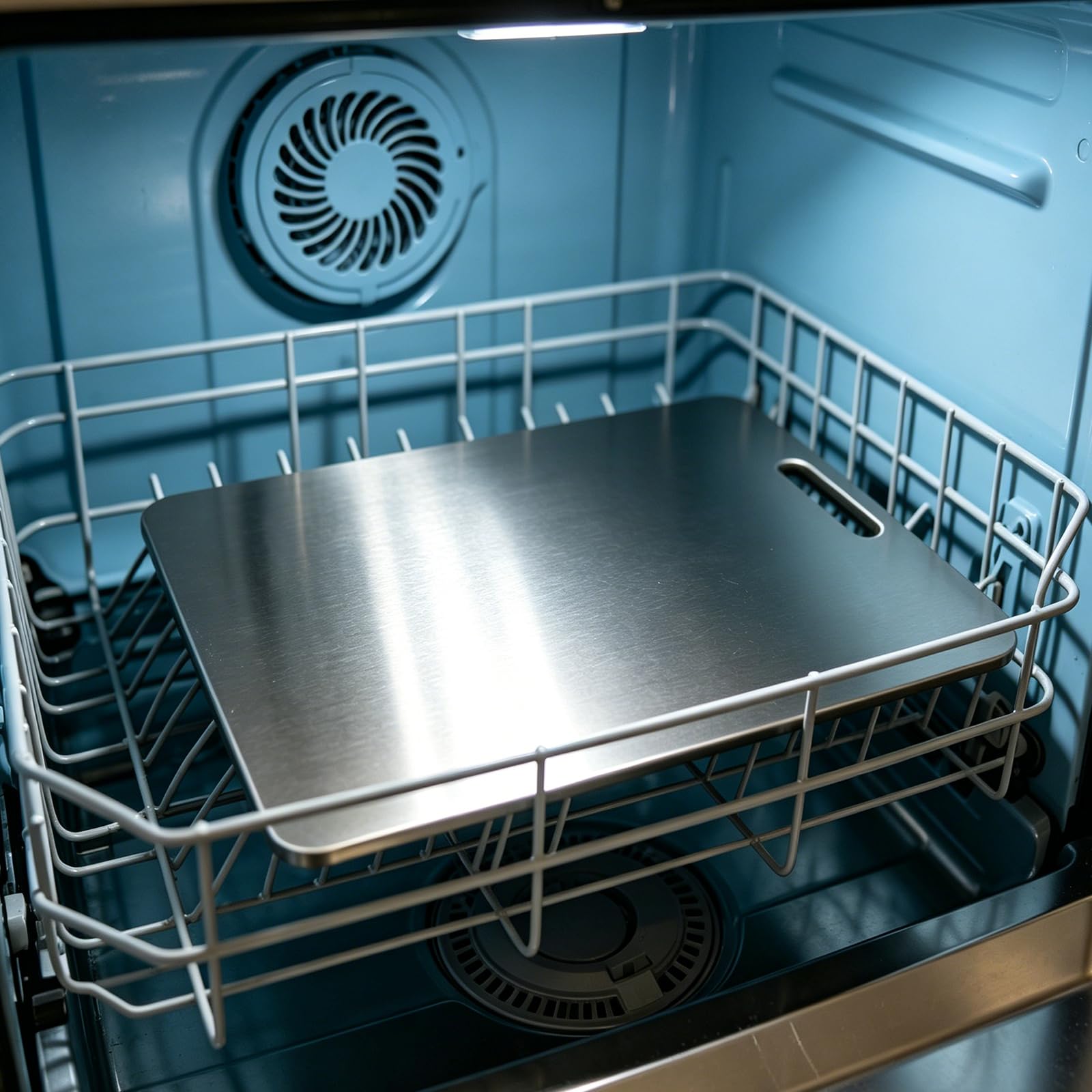 4 taglieri in titanio, lavabili in lavastoviglie, multifunzionali, in acciaio inox, taglieri in titanio su entrambi i lati, per alimenti, antibatterici e senza BPA, taglieri in acciaio inox