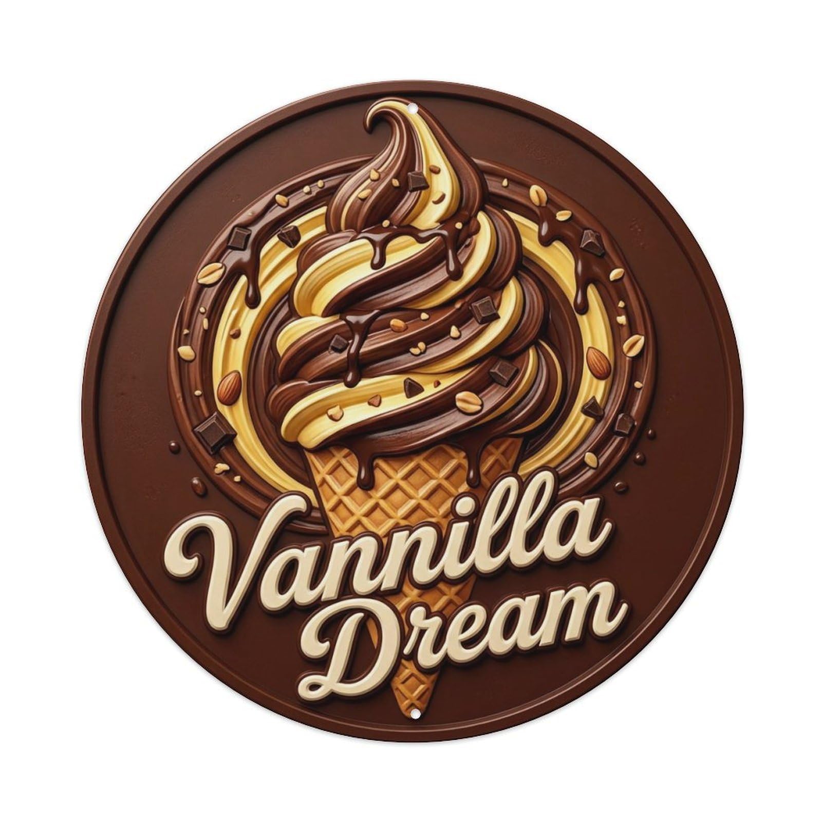 Vanilla Dream Frozen Dessert Metal Tin Sign