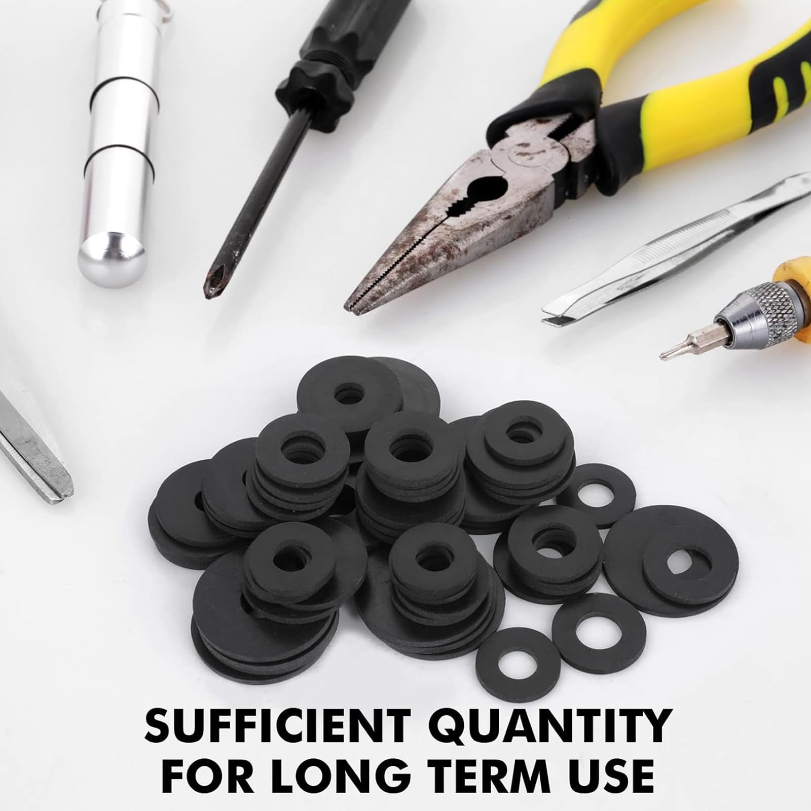 TOP-VIGOR 100Pcs Rubber Flat Washers - Image 4