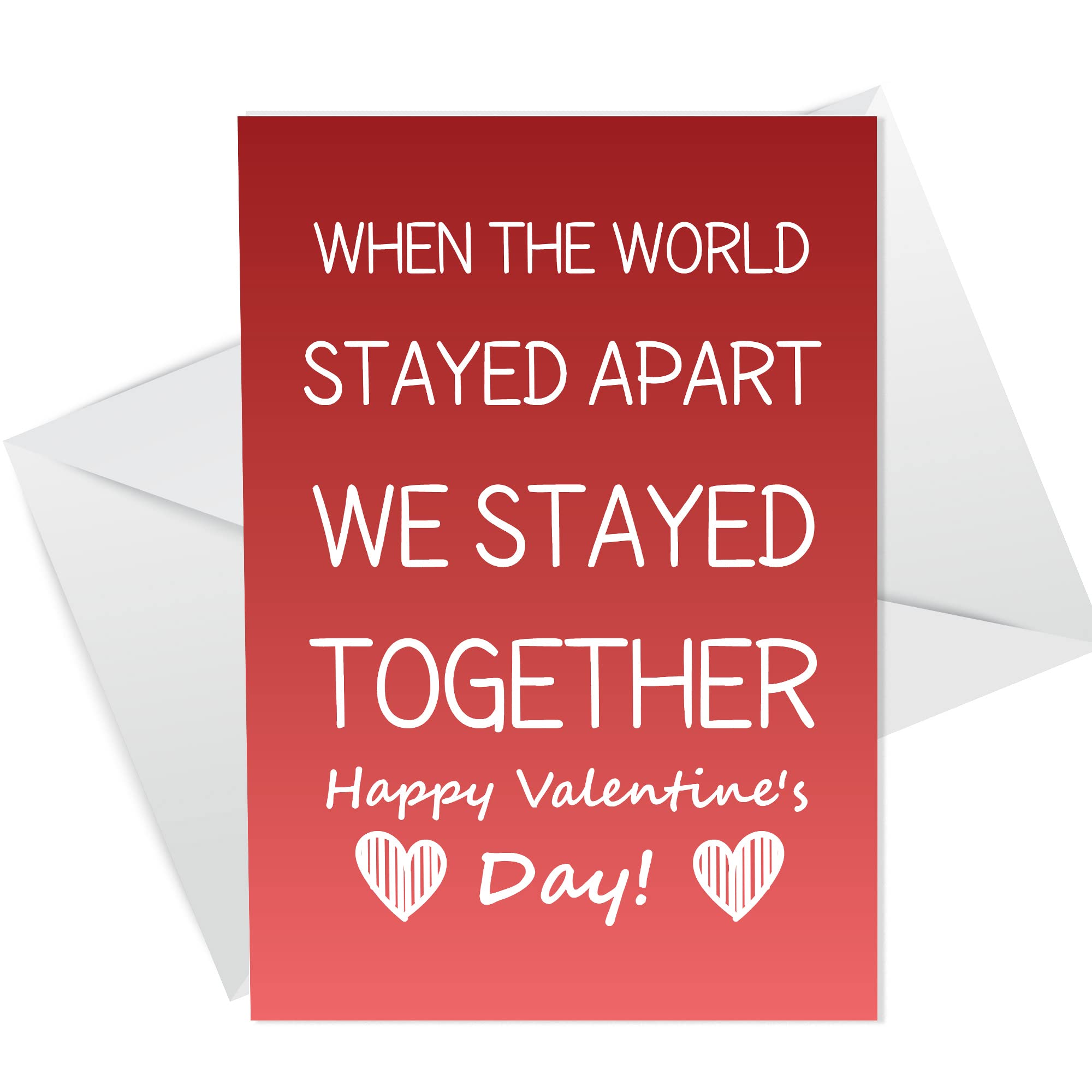 RED OCEAN Valentines Day Lockdown Card For Boyfriend Girlfriend Husband Wife Novelty Card For Him Her