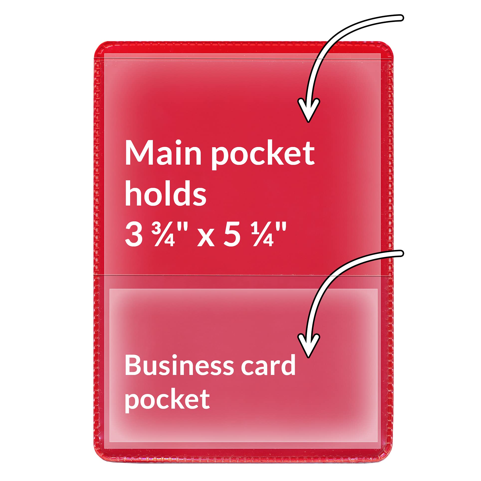 StoreSMART® - Red-Back Auto Insurance & ID Card Holders - 10 Pack - RFS20-R10