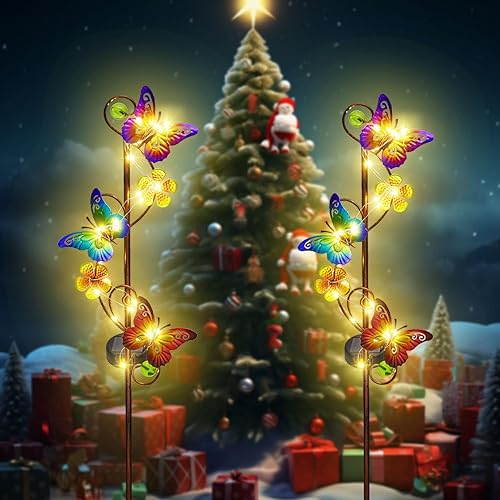 Miniatura 3 de NAN ZAI NAN FANG Luces solares de jardín, paquete de 2 luces solares de libélula al aire libre, decoración de jardín, impermeable, libélula luces