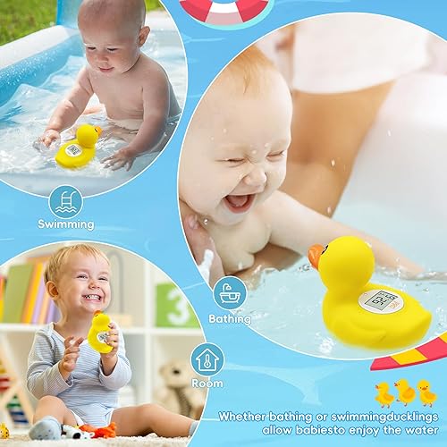 Miniatura 2 de b&h Termómetro de baño de pato para bebé, termómetro de temperatura de baño para niños pequeños, juguete flotante de seguridad, termómetro de
