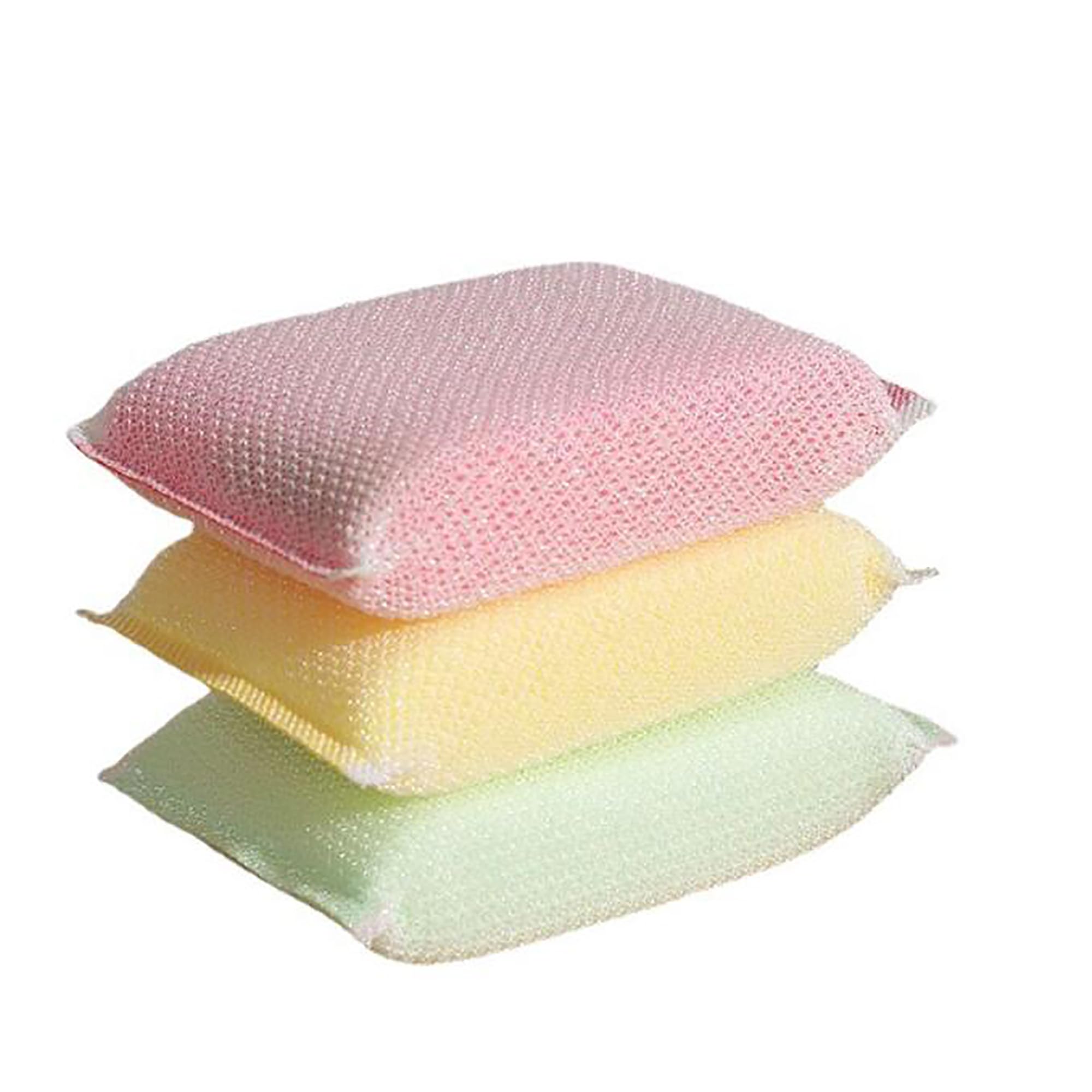 3 PCS Multi-Purpose Sponges Non-Scratch Microfiber Sponges Reusable Dish Sponge for Washing and Cleaning Dishes