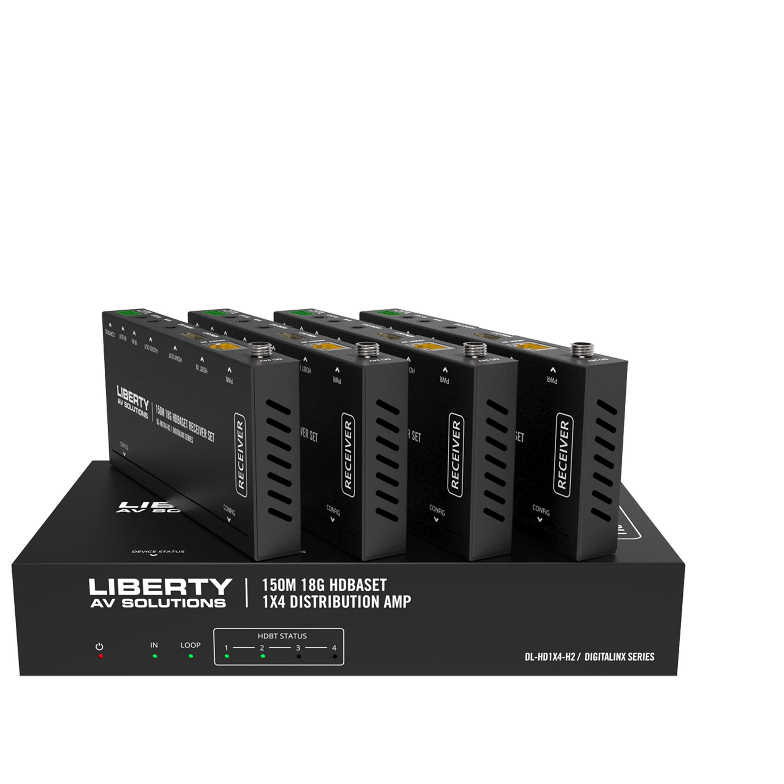 Amazon.com: DigitaLinx DL-HD1X4-H2 Compatible with HDBaseT, 1 x 4