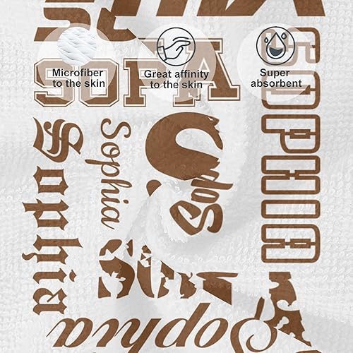 Miniatura 10 de Sloth Jungle - Toalla de playa personalizada con nombre personalizado para mujeres, hombres y niños, 30 x 60 pulgadas, estampado de doble cara