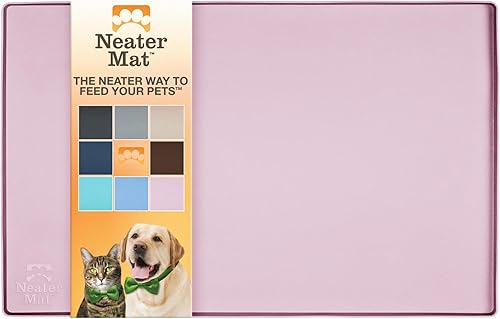 Miniatura 10 de Neater Pet Brands Neater Mat - Tapete de silicona impermeable para cuencos para mascotas, protege los suelos de alimentos y agua (capuchino,