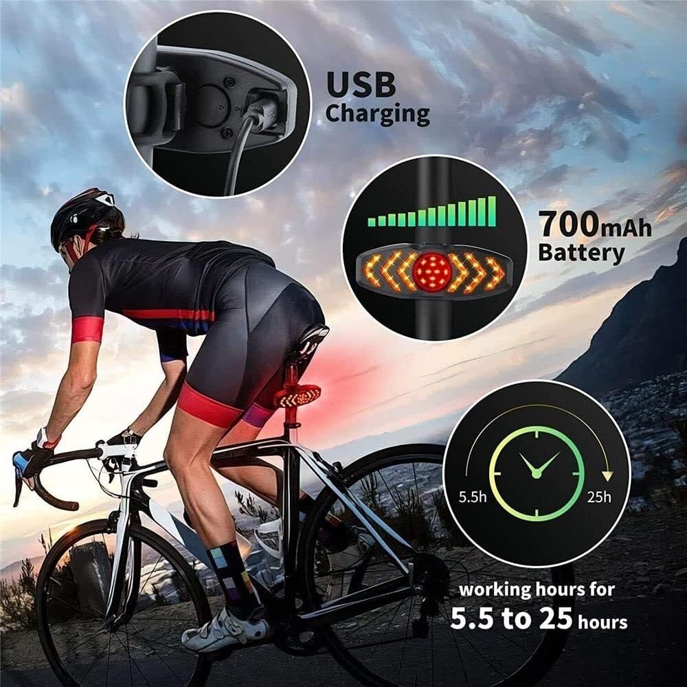 Przenośny bezprzewodowy pilot USB do roweru tylne światła rowerowe kierunkowskaz tylne światło rowerowe wskaźnik LED
