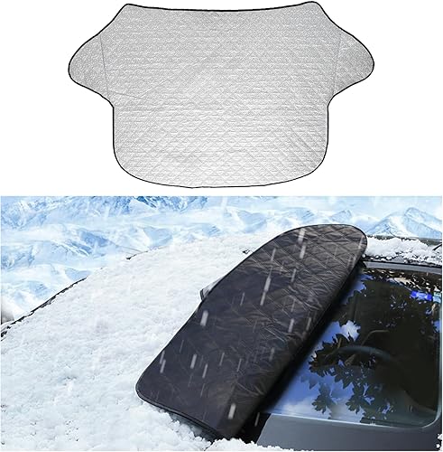 Cubierta para parabrisas de automóvil, 4 capas de grosor, cubierta de nieve para proteger la nieve, el hielo, los rayos UV para el invierno,