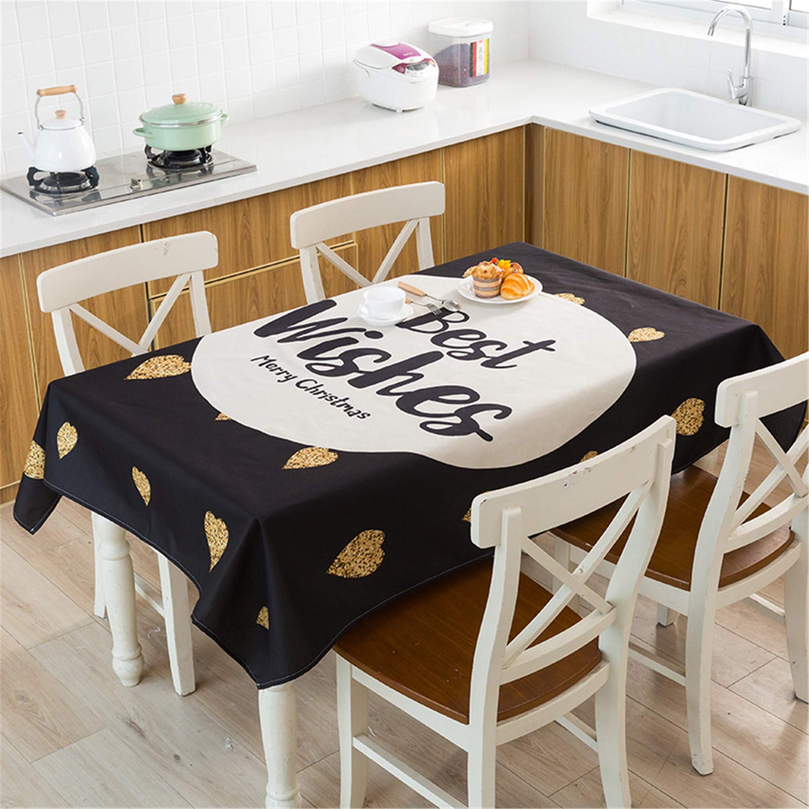 FANSU Noël Nappe De Table Rectangulaire Anniversaire Mariage