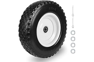 12'' Light Duty Flat Free Tires and 1 Piece Semi Pneumatic Rubber...