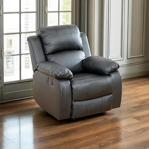 Conjunto de sofá para sala de Estar, sillón reclinable de cuero transpirable, sofá de 3 plazas para cine en casa con portavasos para apartamento,