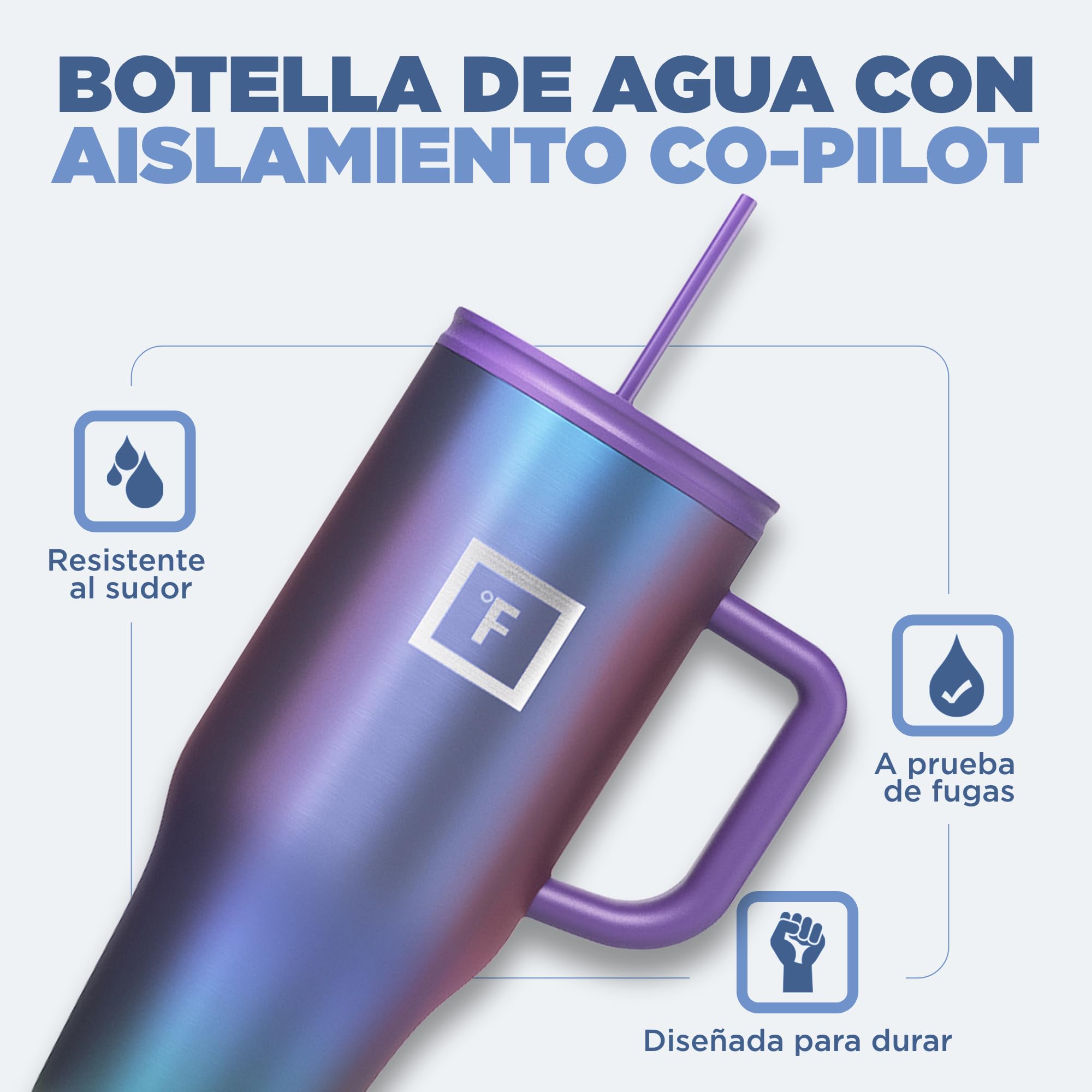 IRON °FLASK Vaso Termico con Pajita y Tapa - 1.2L - Taza Termica de Acero Inoxidable de Doble Pared - 20H Frío / 5H Calor - A Prueba de Fugas y Vacío sin BPA - Termo Cantimplora Agua Fría - Tumbler