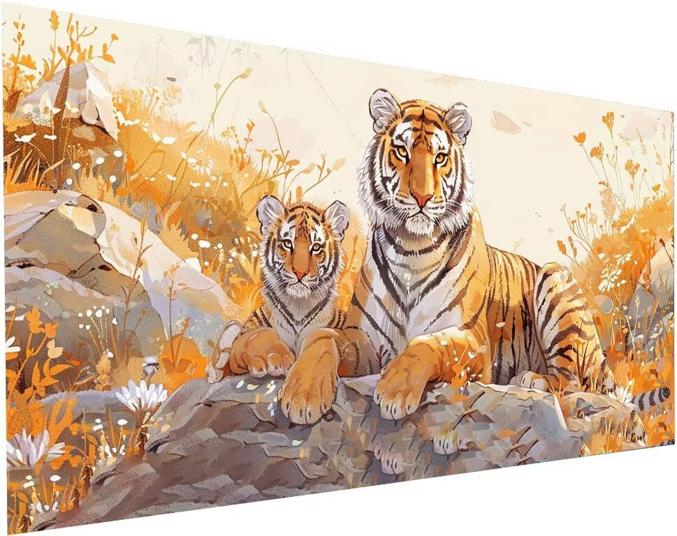 Broderie diamant kit complet tigre S-679 : l'activité anti-stress grand format