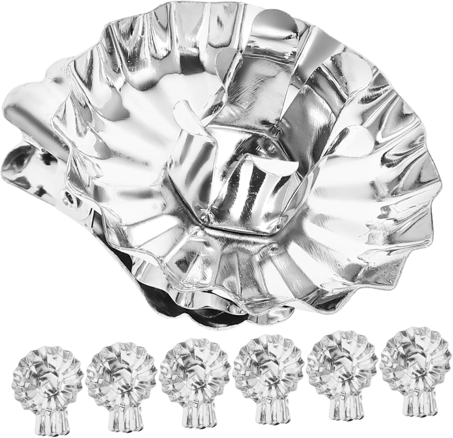 36pcs Christmas Candle Holder Clips Silver Metal Tea Light Holder Clips for Tree Decoration Festive Candlestick for Holidays and Parties