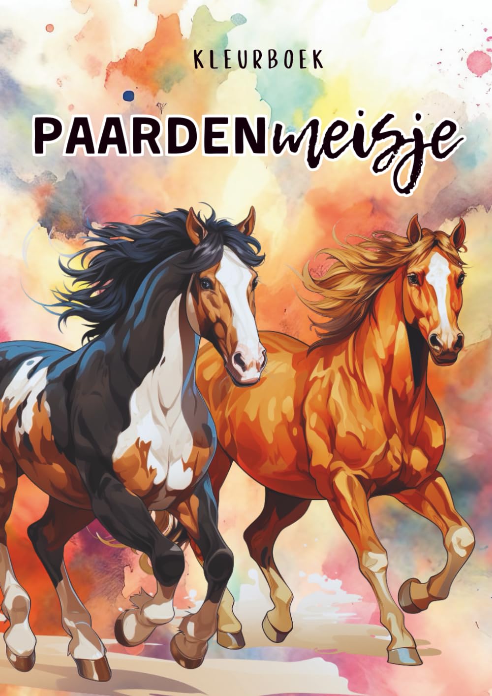 Paardenmeisje kleurboek | Paarden | Prachtig kleurboek met 50 pagina's | Voor creatieve ontspanning en mindfulness