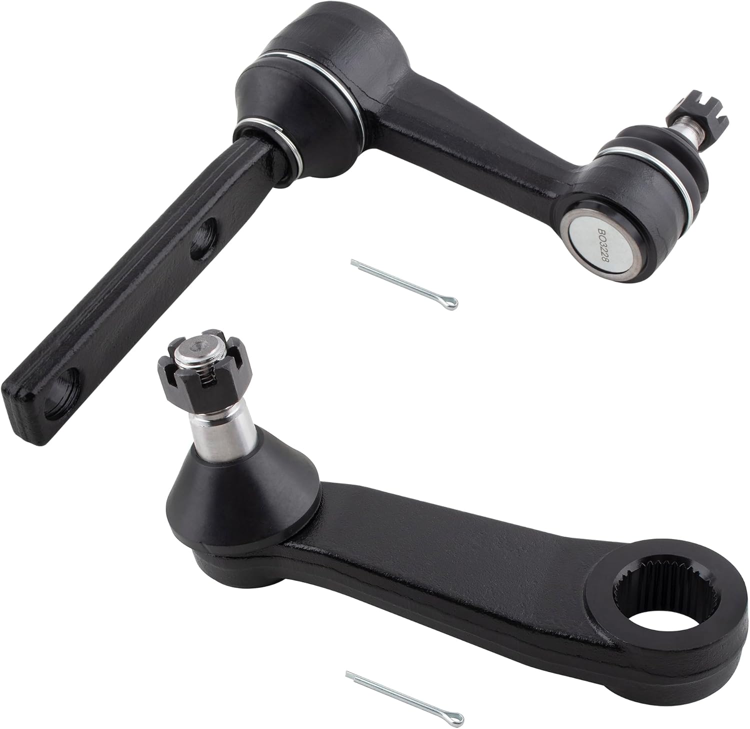 BOXI (Set of 2) Front Pitman Arm Idler Arm With 3.43 Inch Bolt Pattern Fits for Ford Expedition 1997-2002 / F-150 1997-2003 / F-250 1997-1999 / for Lincoln Navigator 1998-2002 / Replaces K8747 K8700