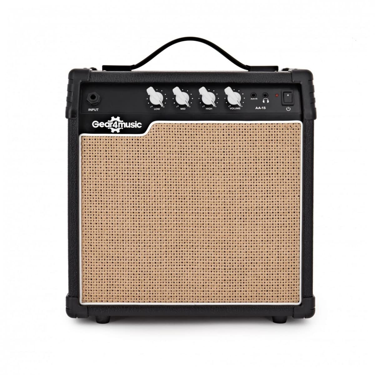 Gear4music Amplificador de práctica de 15W para Guitarra acústica con Ecualizador de 3 Bandas