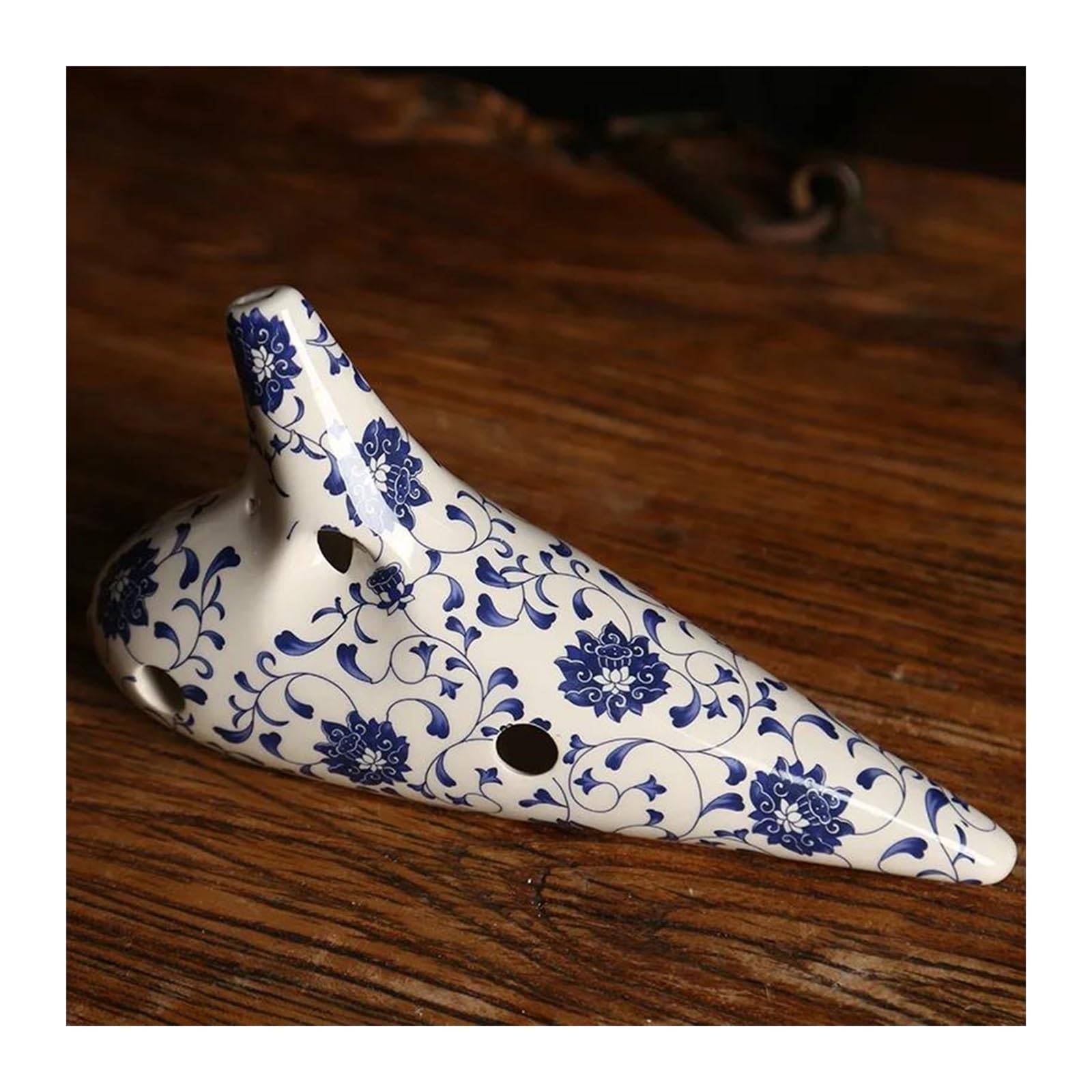 instrument ocarina Ocarina en porcelaine bleue et blanche 12 trous Alto AF en céramique flûte chinoise du temps Instrument professionnel