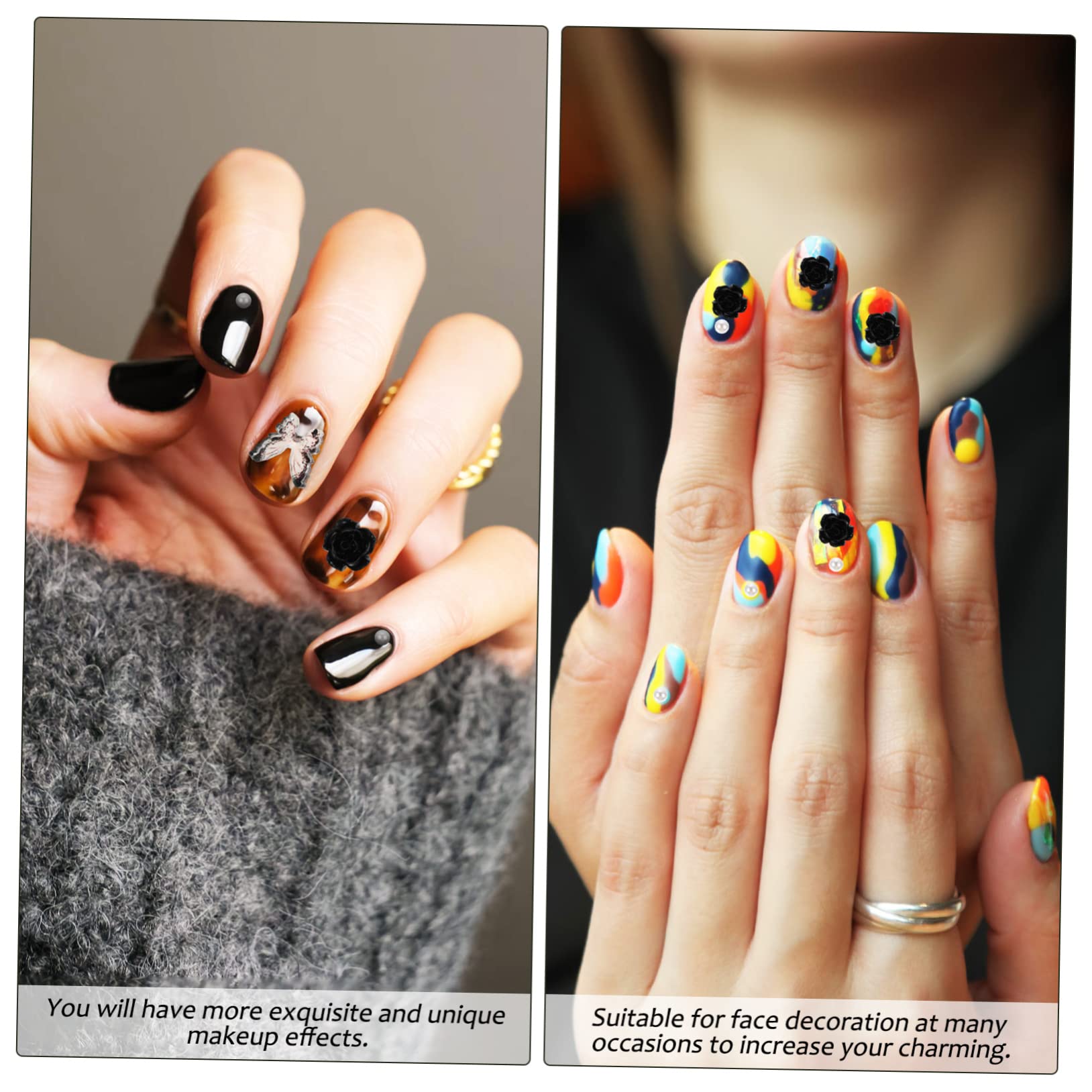 WOONEKY Charms Per Unghie Decorazioni Nail Art Nail Jewels Unghie Dark Per Occasione
