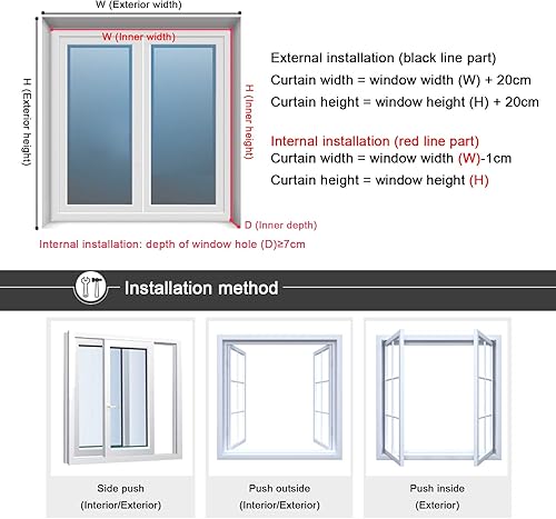 Miniatura 6 de Persianas enrollables para pantalla de privacidad (21.7 x 78.7in), color negro