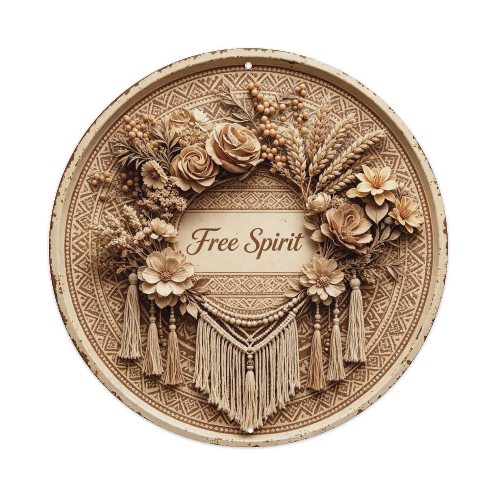 Free Spirit Metal Tin Sign Plaque