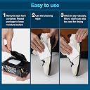 LASTWAVE Clean80 Sneaker Cleaning Wipes – 80 Premium Wipes for Sneakers | Dual-Textured, Non-Toxic, Fast & Easy Cleaning | Travel-Friendly Shoe Cleaner Wipes (Pack of 2) White gallery image