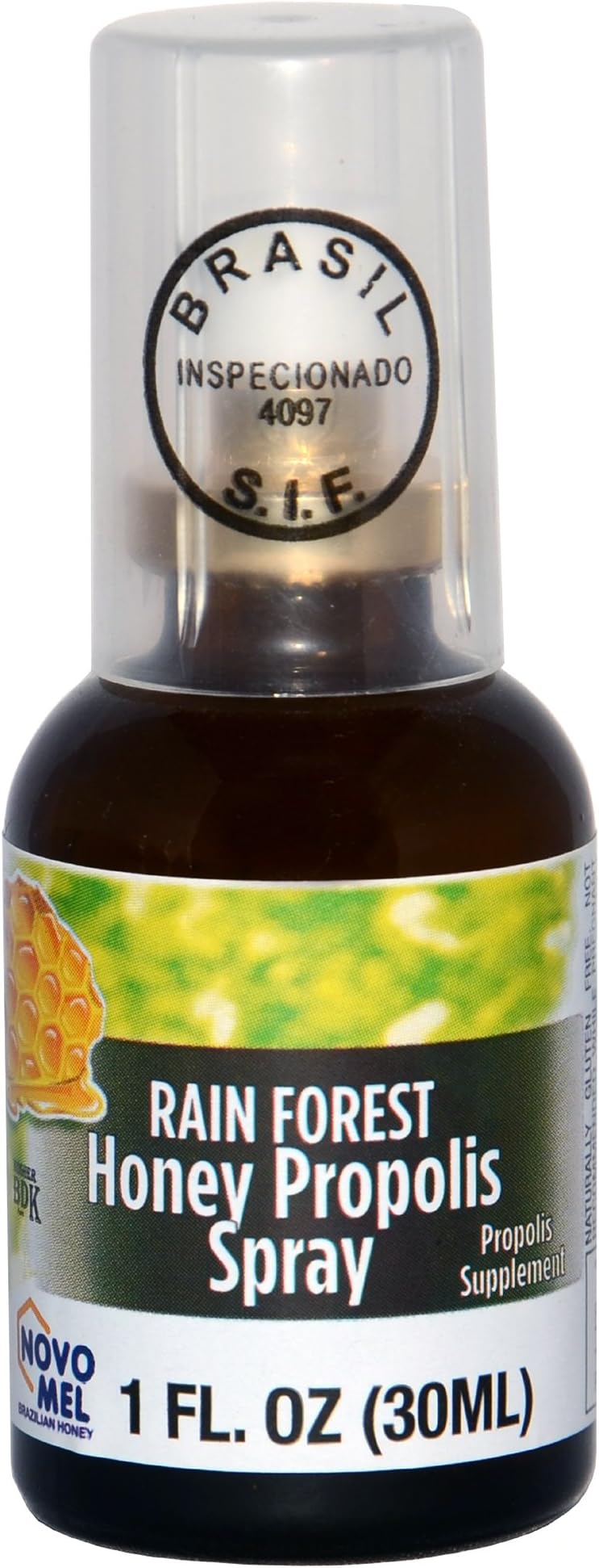 Novo Mel Brazilian Rainforest Honey Propolis Spray, 1 Ounce