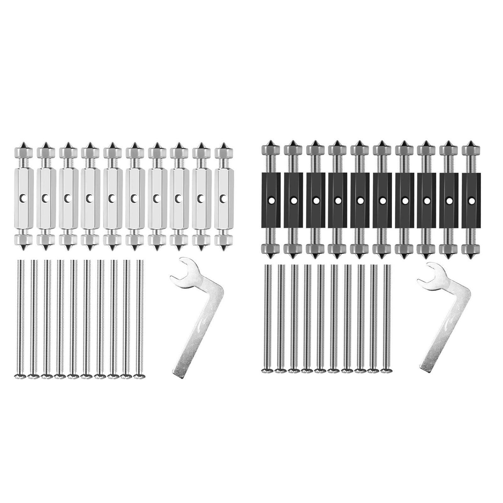 10Pcs Cassette Regolabile Viti Scatola Elettrica Viti Rod Interruttori Universali Presa Riparatore con Chiave Interruttori a Muro Presa Cassette Riparatore
