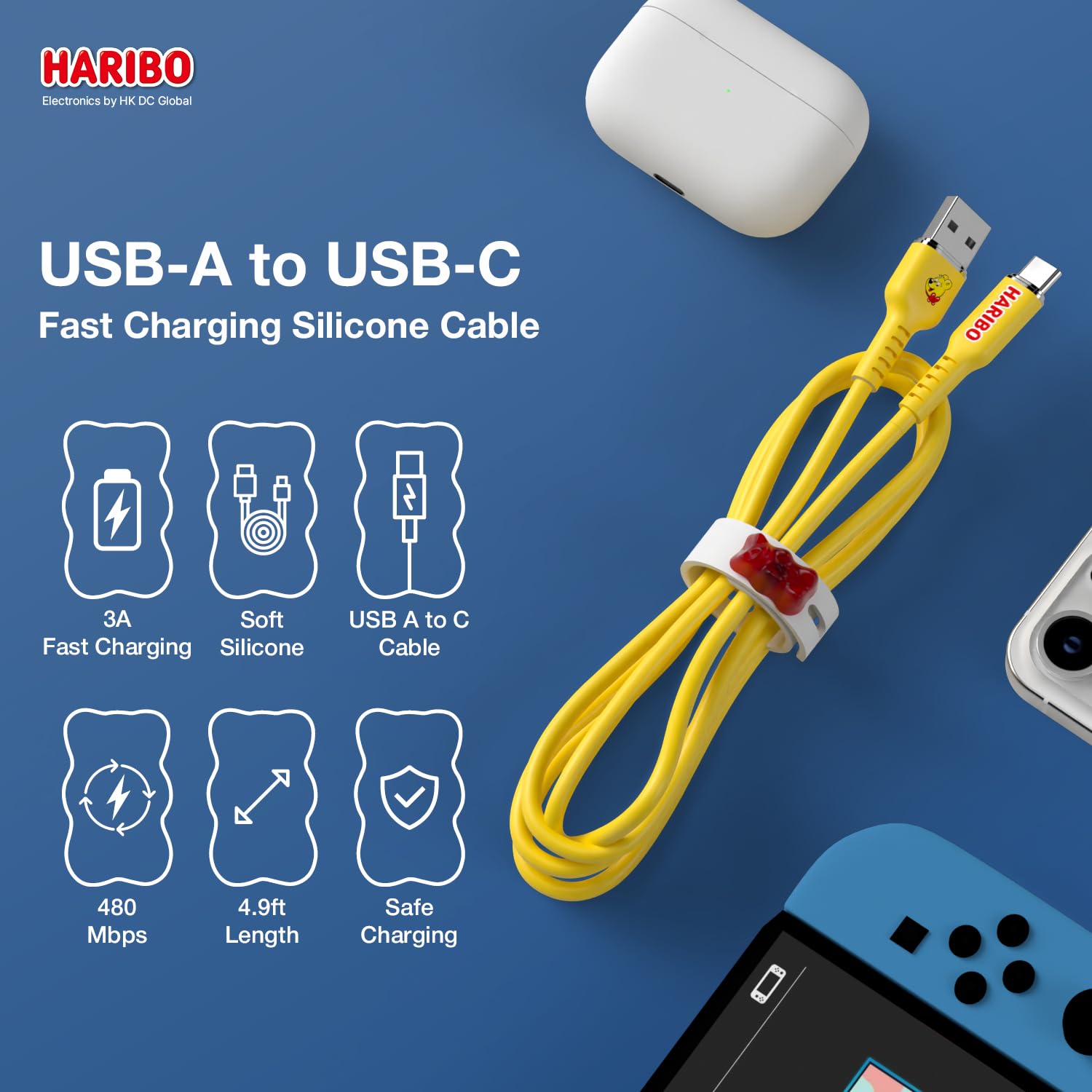 Amazon.com: Haribo USB C to USB A Cable (2 Pack, 4.9ft