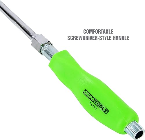 Vista 5 de OEMTOOLS 24413 Mandril de aire de doble pie, diseño de bloqueo de inclinación de conexión rápida, 1/4 NPT, accesorio de inflador de neumáticos