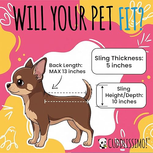 Miniatura 2 de Cuddlissimo! Transportador para mascotas  Bolsa de transporte para perros pequeños y gatos  Para perrito, perrito, Yorkie Chihuahua Baby Papoose