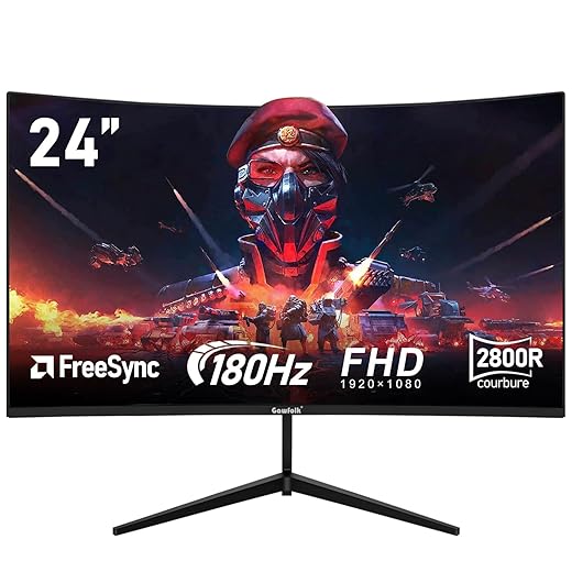 Gawfolk 24'' Incurvé 180Hz VA