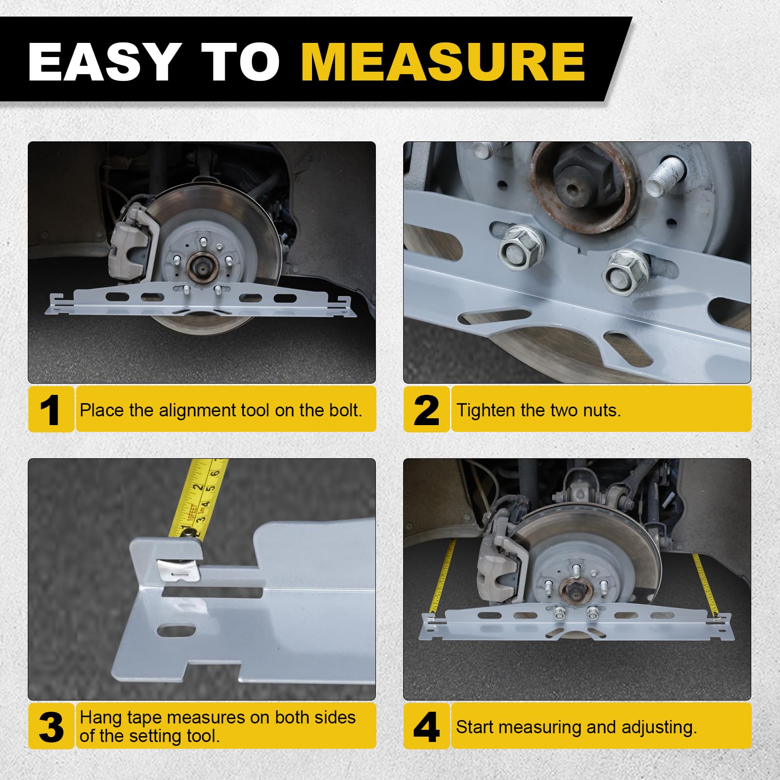 2 Pack Wheel Alignment Tool Boards, 24 Inch Heavy Duty Toe Alignment