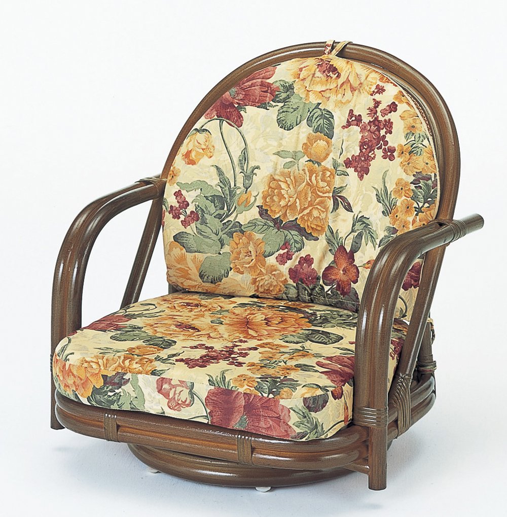 Amazon.co.jp: 籐家具(ラタン) 籐回転座椅子 SH18 ロータイプ S541B