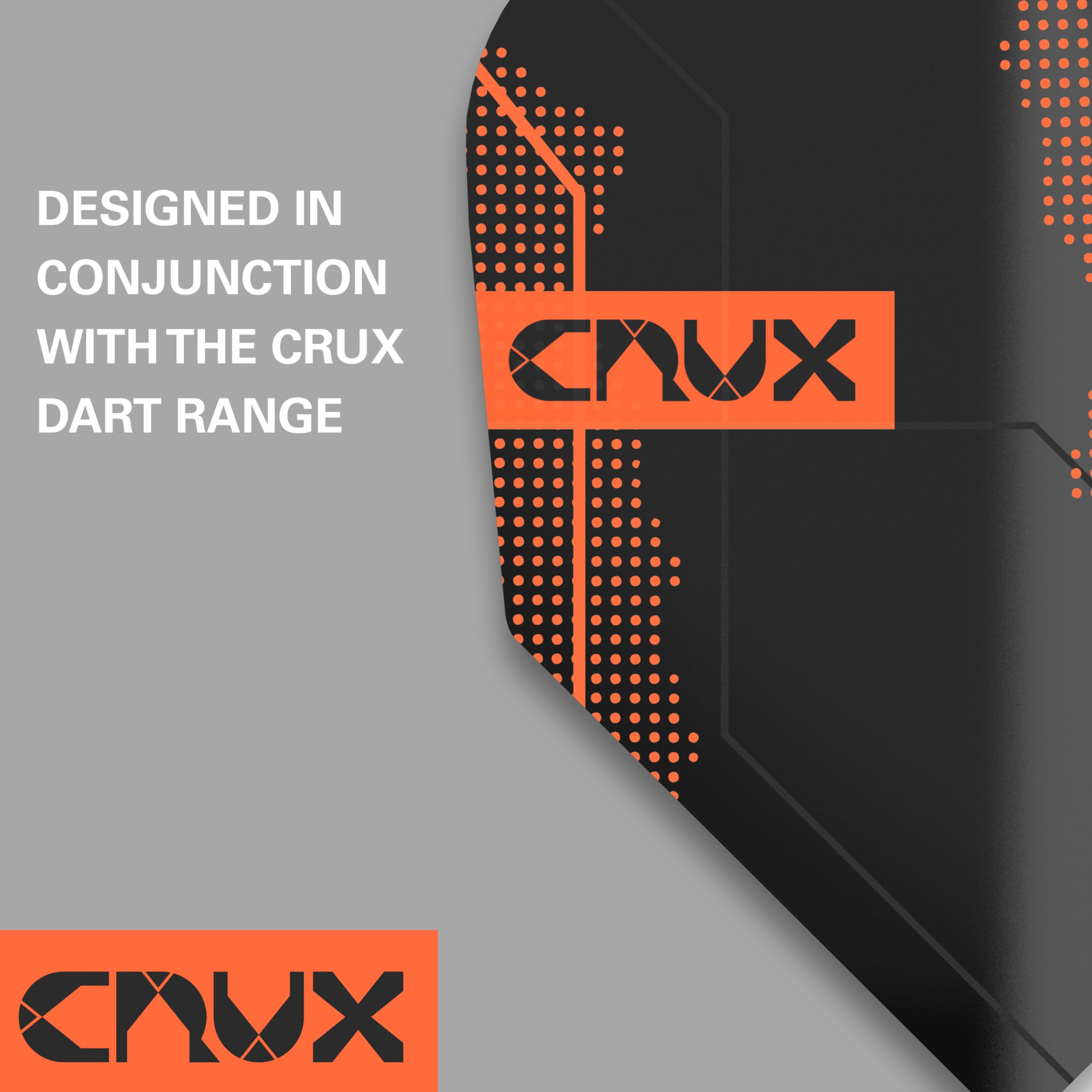 Target Crux No.2 Pro Ultra Dart Flights - 3 Set Pack (9 in total), Orange and Black, No.6 - Image 2